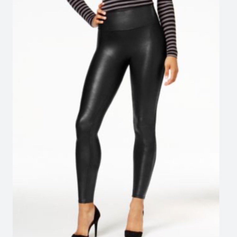 Spanx Black Leather Leggings